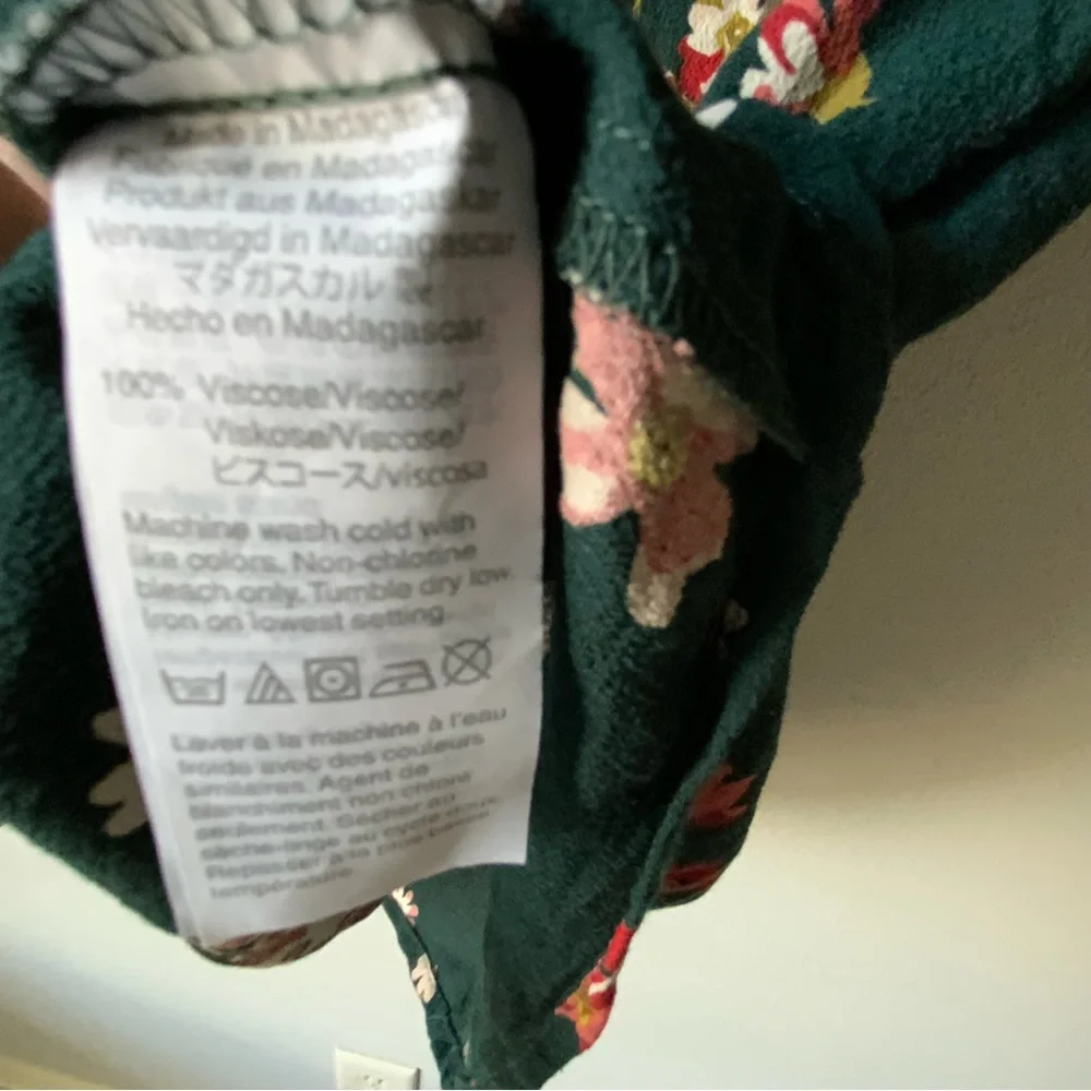 Madewell Rhyme Top in Spruce Blooms Size XS fits Small to Xsmall - Picture 5 of 5